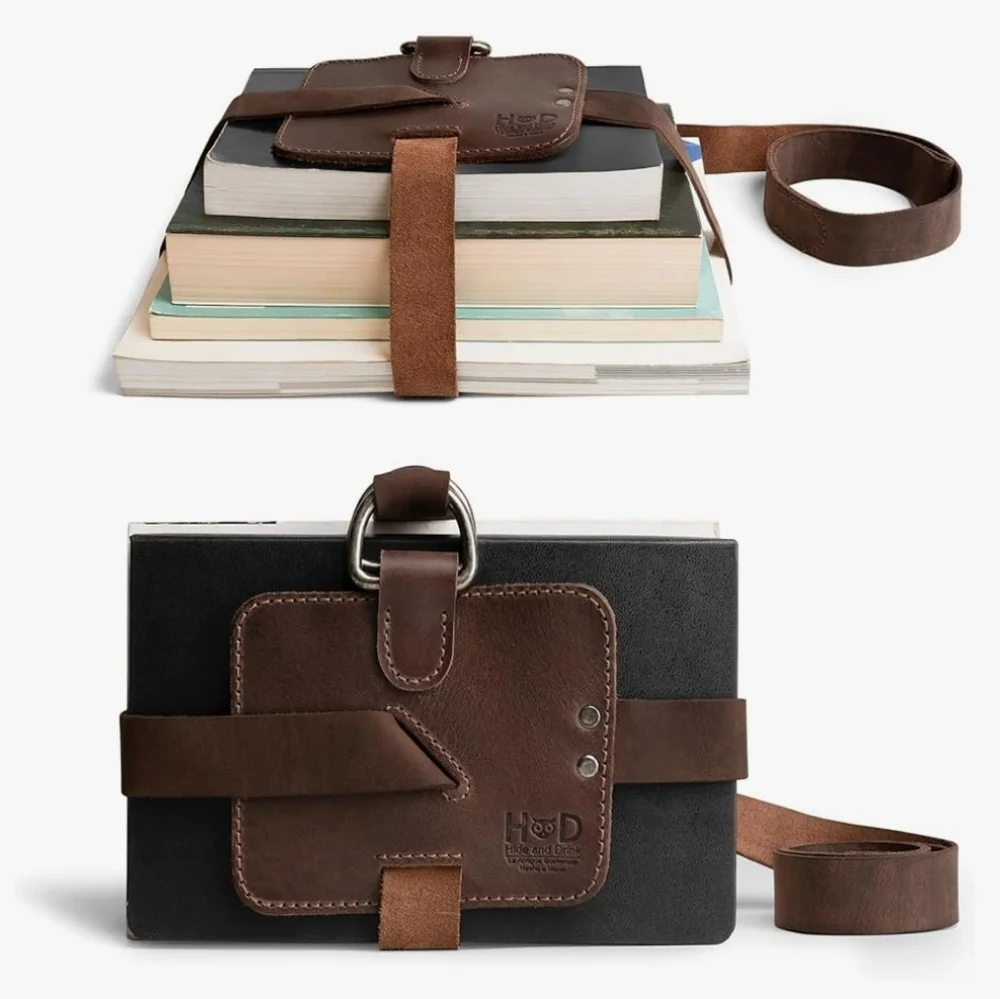 Hide & Drink Adjustable Leather Book Strap Carrier Shoulder Carry Reader